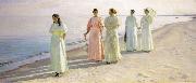 Michael Ancher Promenade on Skagen Beach (nn02) oil